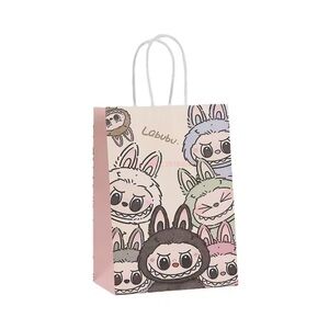 Labubu Gift Bags, 8*6*3 Beige, Paper Bag